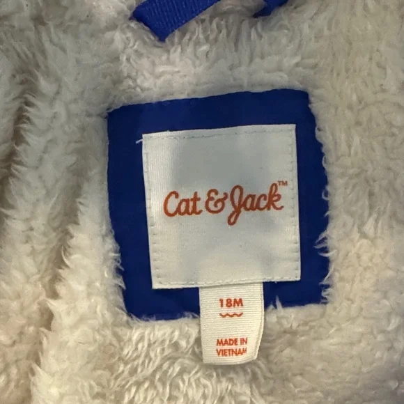 Cat & Jack Puffer Blue Jacket - Picture 2 of 2